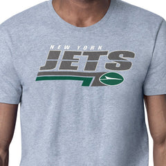 New York Jets Starter Logo Push Graphic T-Shirt - Heather Gray - NFL