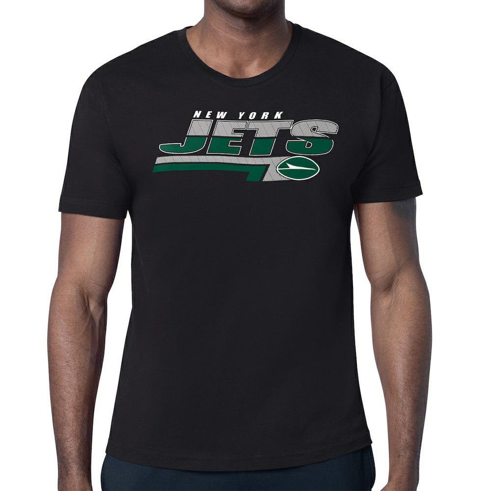 New York Jets Starter Logo Push Graphic T-Shirt - Black - NFL