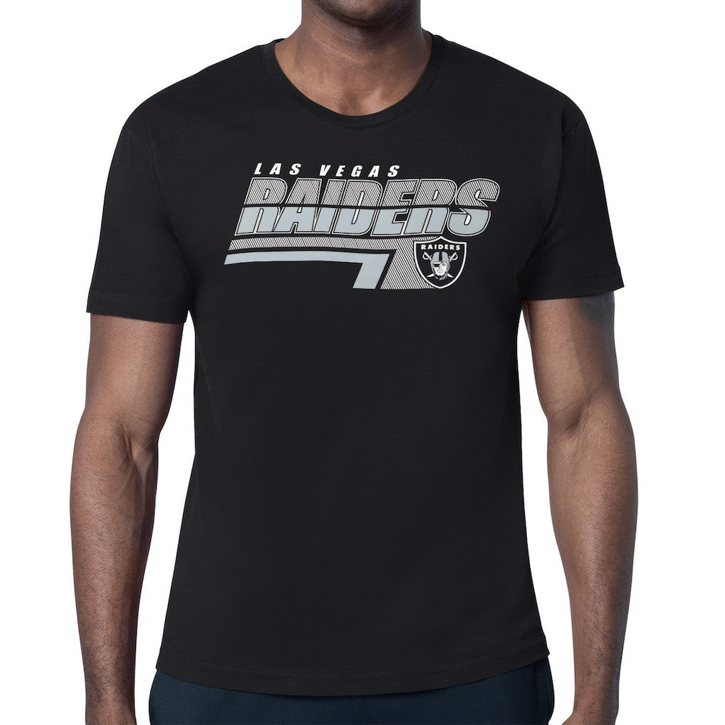 Las Vegas Raiders Starter Logo Push Graphic T-Shirt - Black - NFL