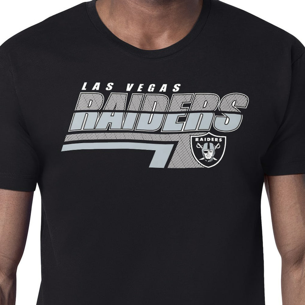 Las Vegas Raiders Starter Logo Push Graphic T-Shirt - Black - NFL