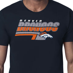 Denver Broncos Starter Logo Push Graphic T-Shirt - Navy - NFL