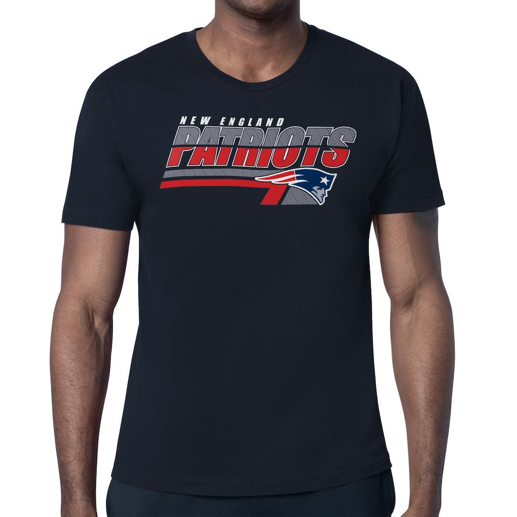 New England Patriots Starter Logo Push Graphic T-Shirt - Navy - NFL
