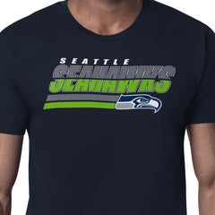Seattle Seahawks Starter Logo Push Graphic T-Shirt - College Navy - NFL