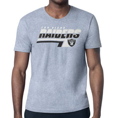 Las Vegas Raiders Starter Logo Push Graphic T-Shirt - Heather Gray - NFL