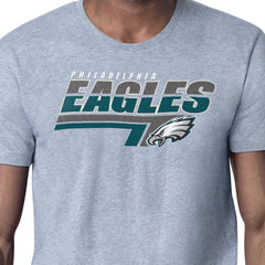 Philadelphia Eagles Starter Logo Push Graphic T-Shirt - Heather Gray - NFL