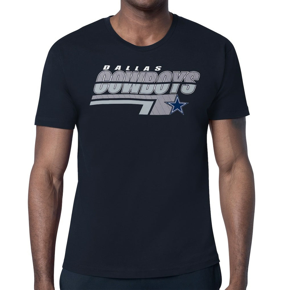 Dallas Cowboys Starter Logo Push Graphic T-Shirt - Navy - NFL