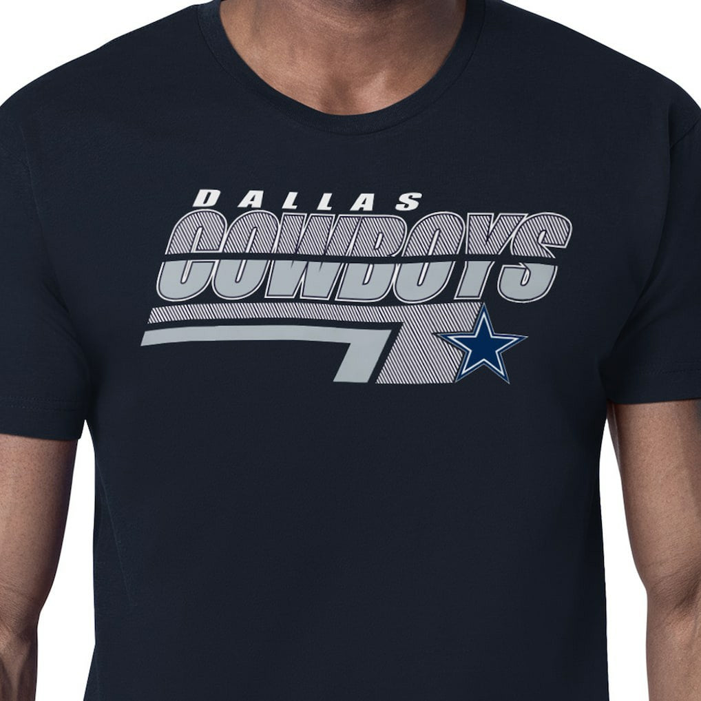 Dallas Cowboys Starter Logo Push Graphic T-Shirt - Navy - NFL
