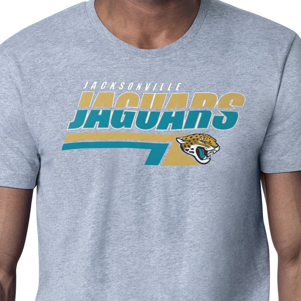 Jacksonville Jaguars Starter Logo Push Graphic T-Shirt - Heather Gray - NFL