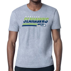 Seattle Seahawks Starter Logo Push Graphic T-Shirt - Heather Gray - NFL