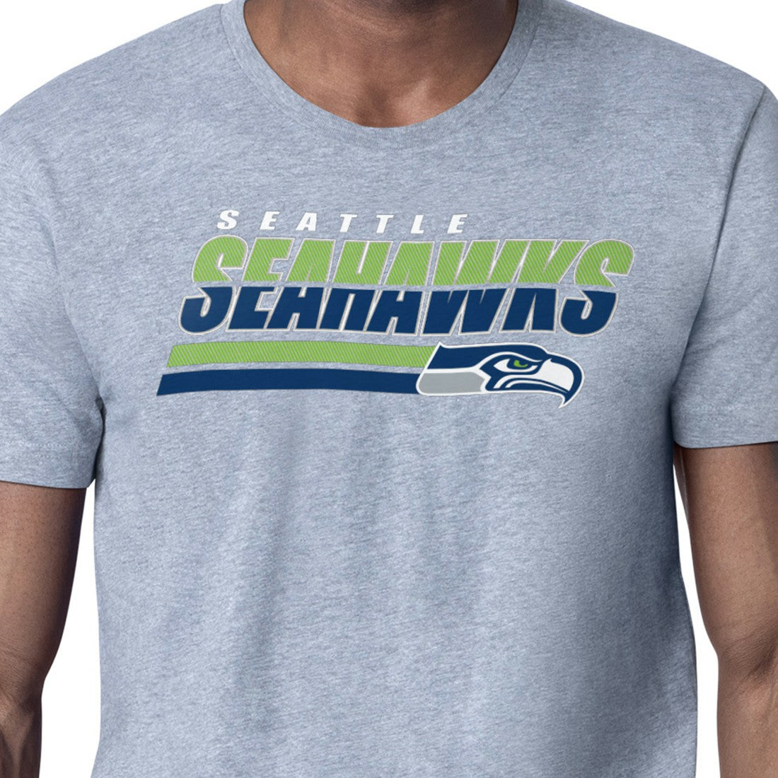 Seattle Seahawks Starter Logo Push Graphic T-Shirt - Heather Gray - NFL