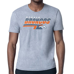 Denver Broncos Starter Logo Push Graphic T-Shirt - Heather Gray - NFL
