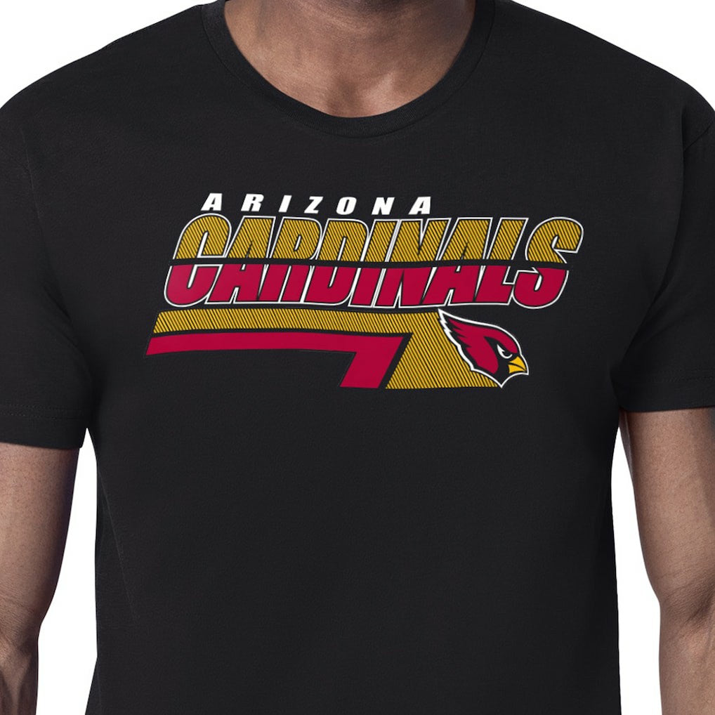 Arizona Cardinals Starter Logo Push Graphic T-Shirt - Black - NFL