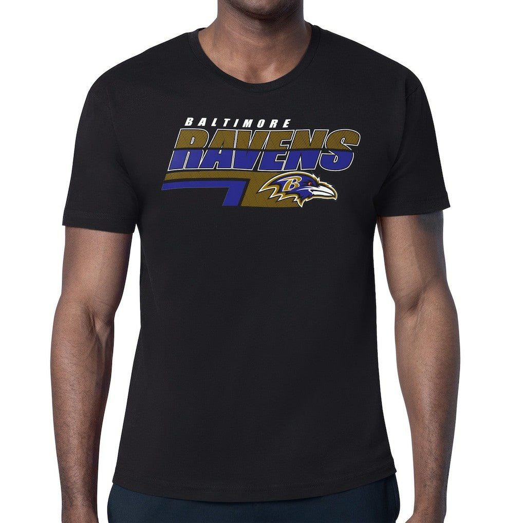 Baltimore Ravens Starter Logo Push Graphic T-Shirt - Black - NFL