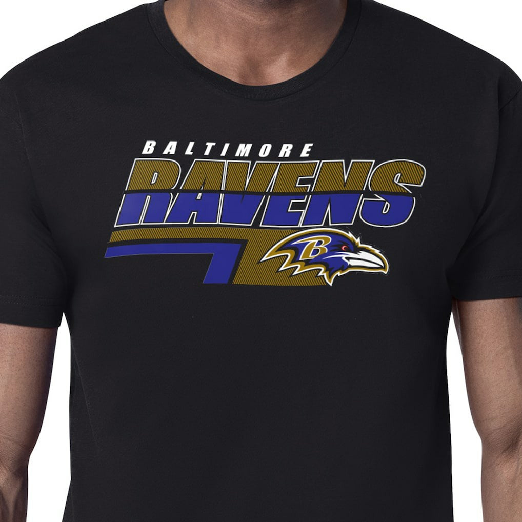 Baltimore Ravens Starter Logo Push Graphic T-Shirt - Black - NFL