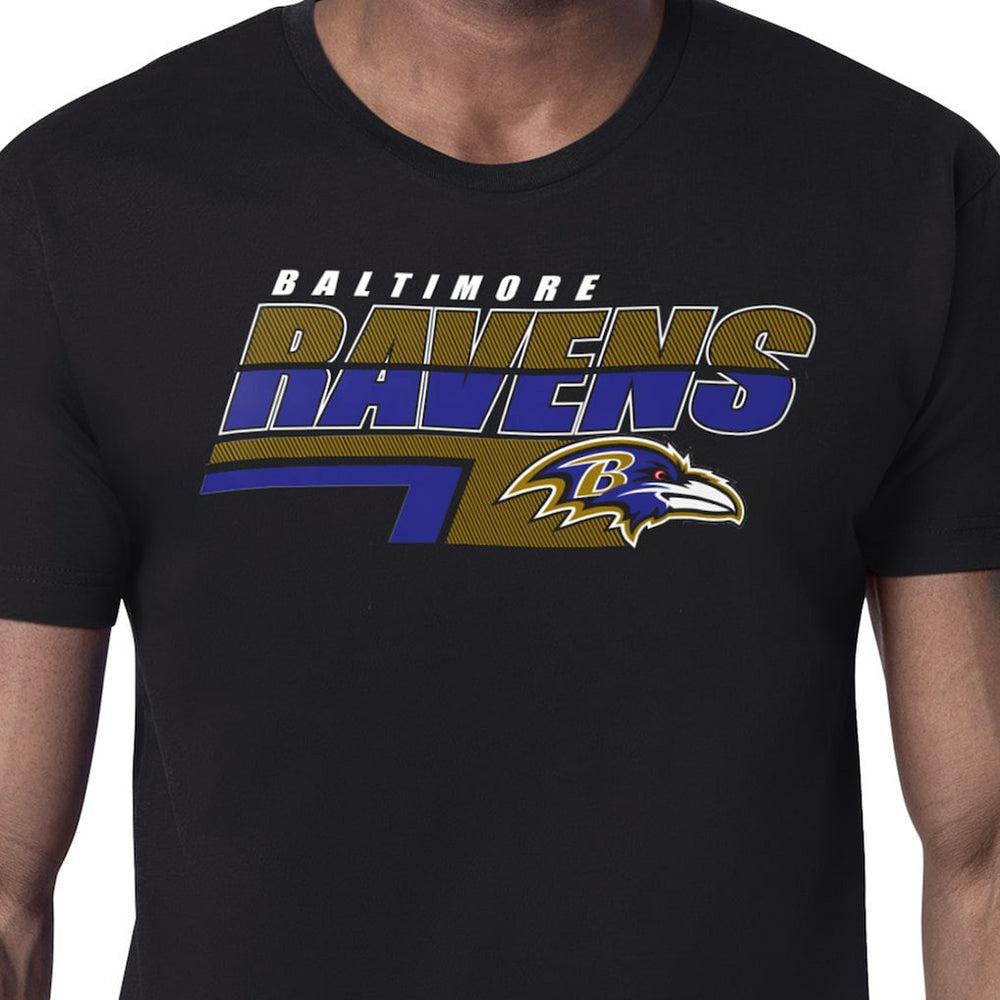 Baltimore Ravens Starter Logo Push Graphic T-Shirt - Black - NFL