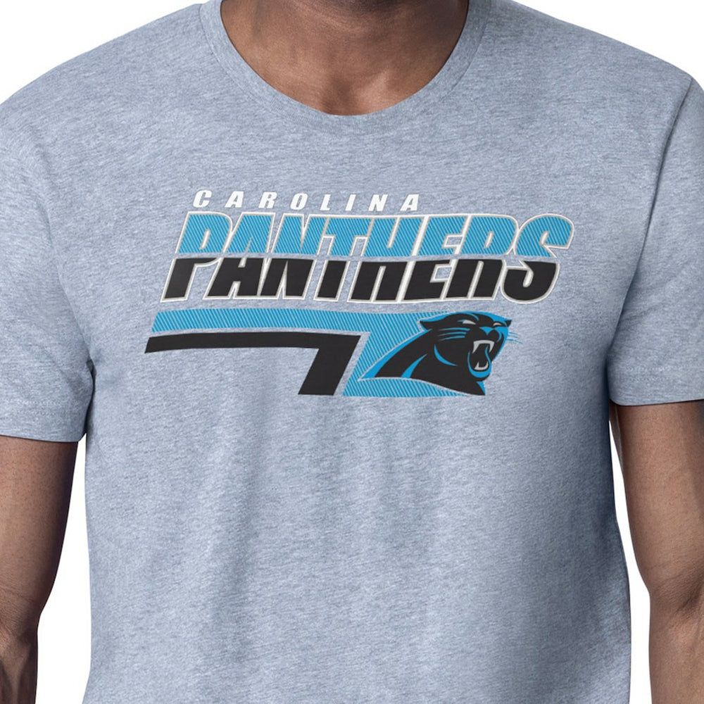 Carolina Panthers Starter Logo Push Graphic T-Shirt - Heather Gray - NFL