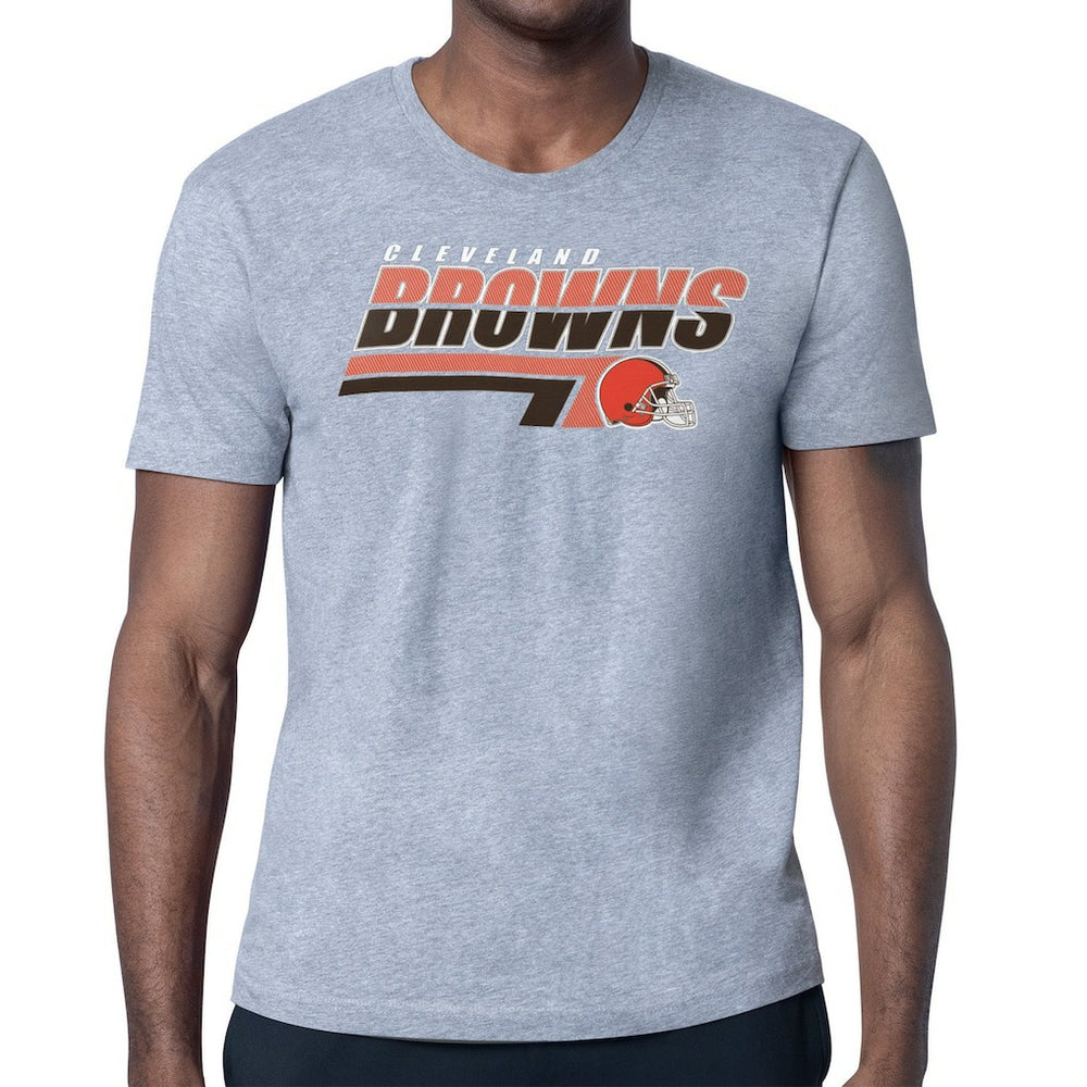 Cleveland Browns Starter Logo Push Graphic T-Shirt - Heather Gray - NFL