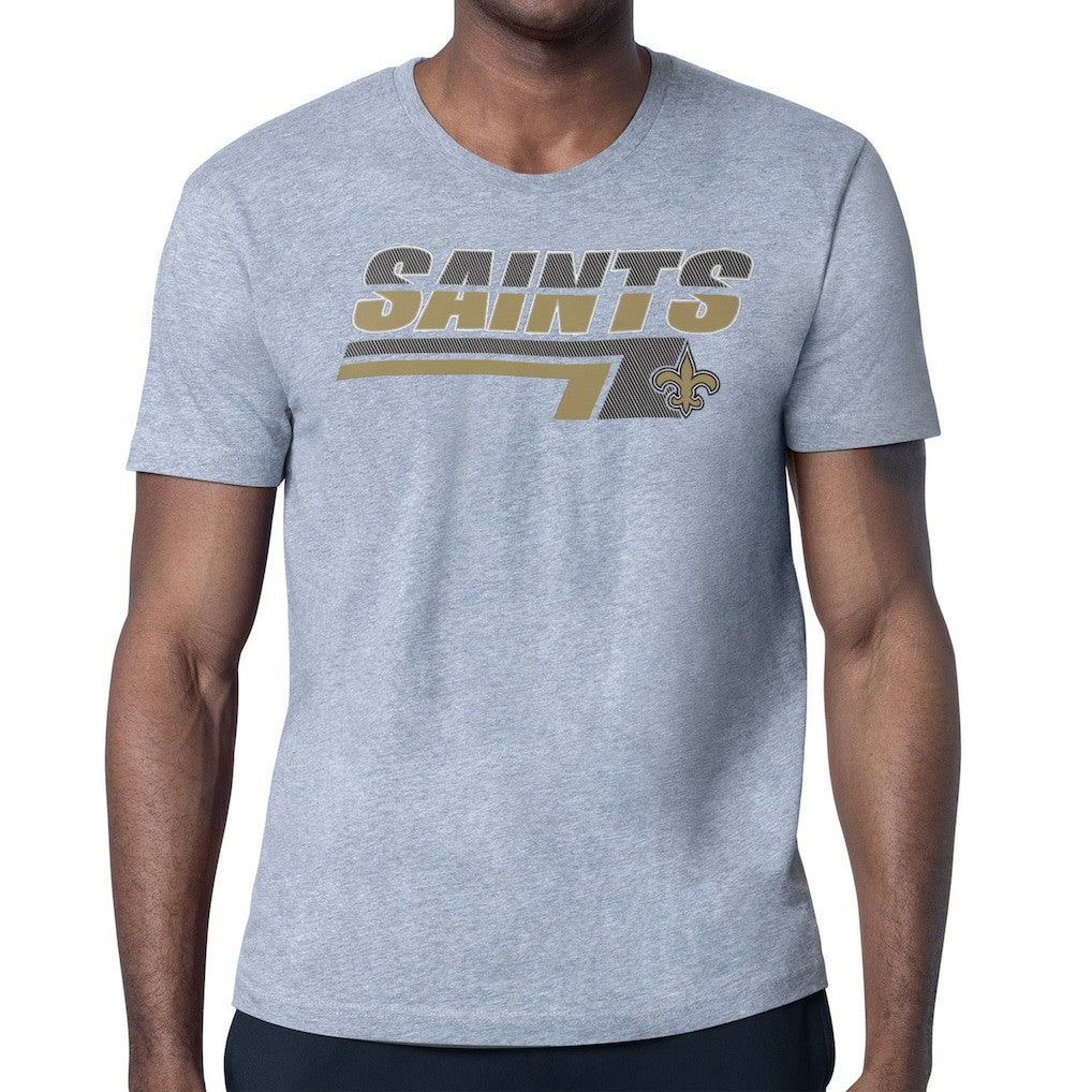 New Orleans Saints Starter Logo Push Graphic T-Shirt - Heather Gray - NFL