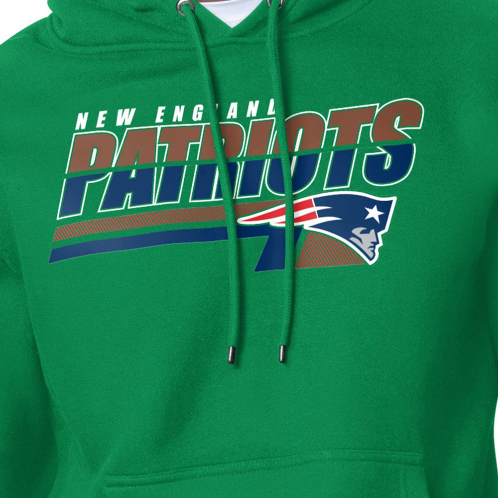 New England Patriots Starter Logo Push Graphic Hoodie - Kelly Green - NFL
