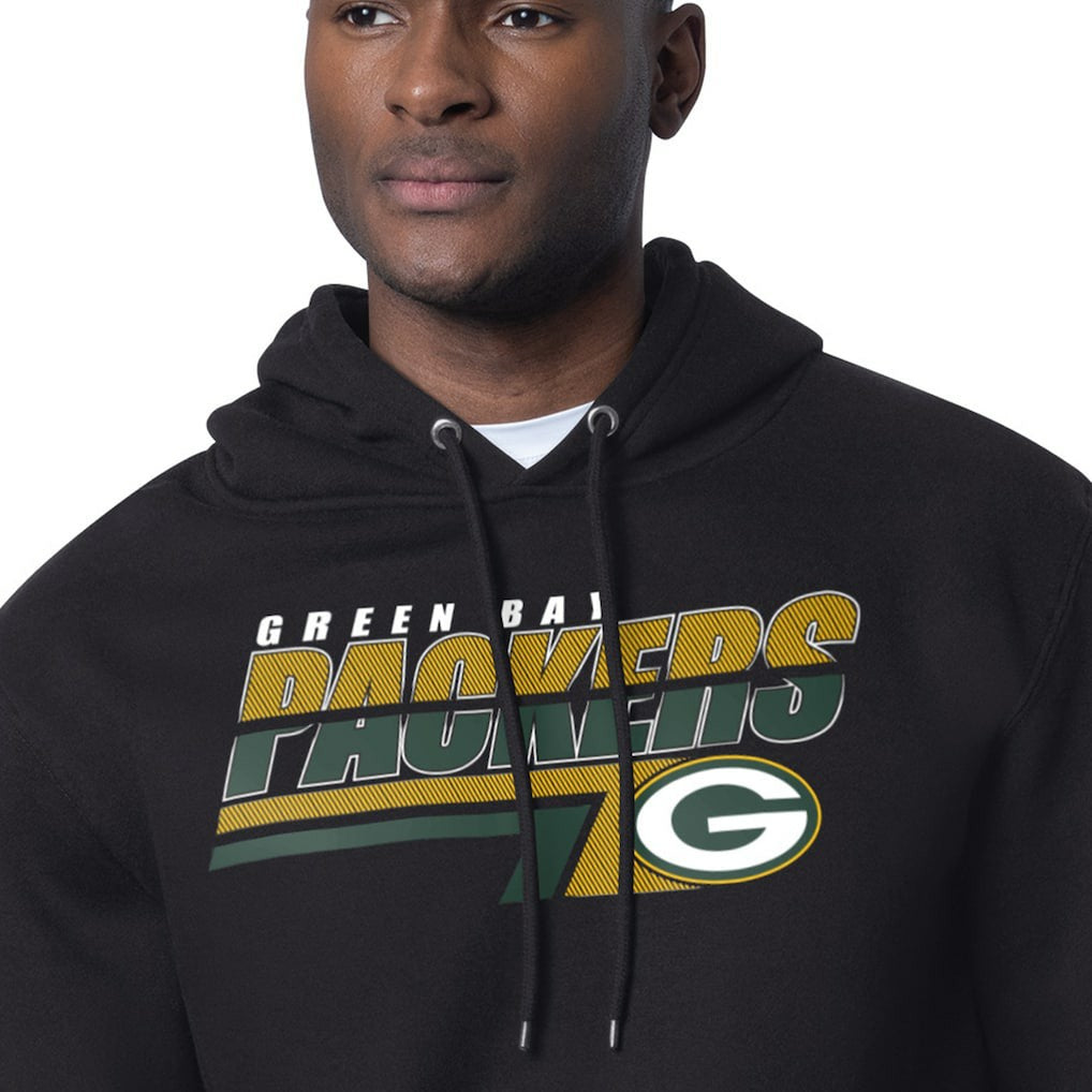 Green Bay Packers Starter Logo Push Graphic Hoodie - Black - NFL
