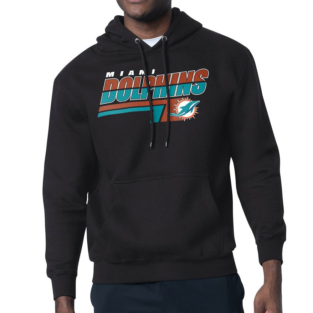 Miami Dolphins Starter Logo Push Graphic Hoodie - Black - NFL