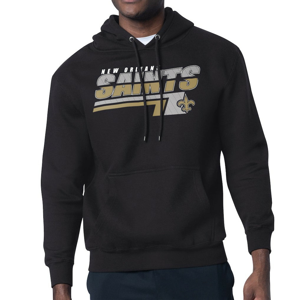 New Orleans Saints Starter Logo Push Graphic Hoodie - Black - NFL