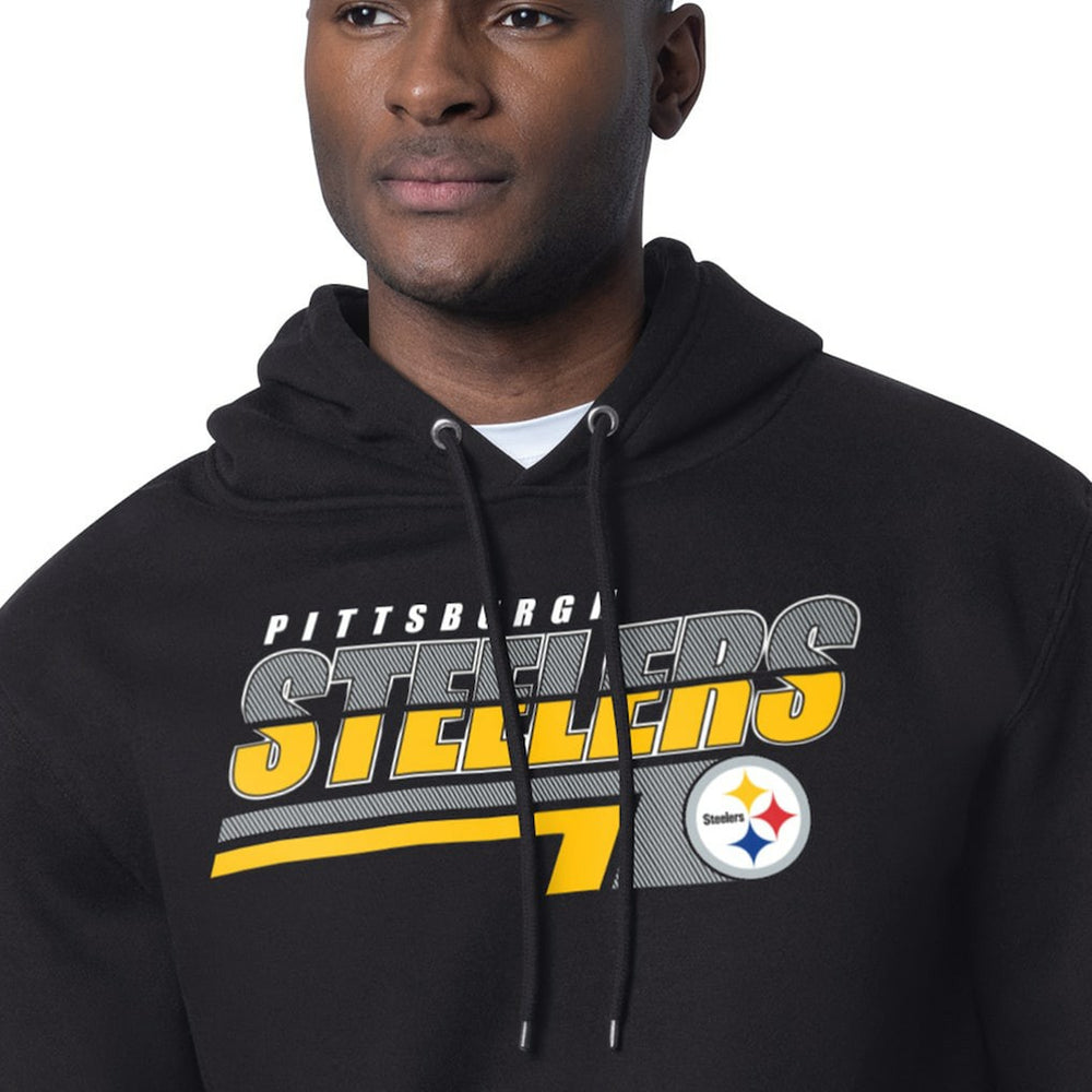 Pittsburgh Steelers Starter Logo Push Graphic Hoodie - Black - NFL