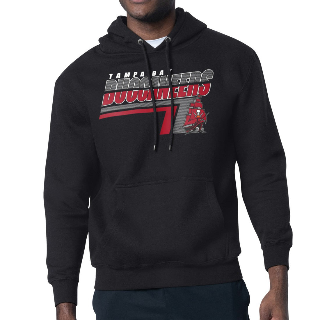 Tampa Bay Buccaneers Starter Logo Push Graphic Hoodie - Black - NFL