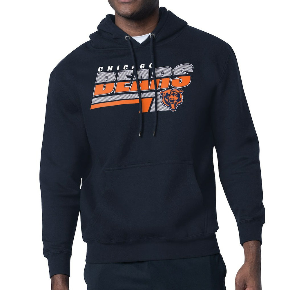 Chicago Bears Starter Logo Push Graphic Hoodie - Navy - NFL