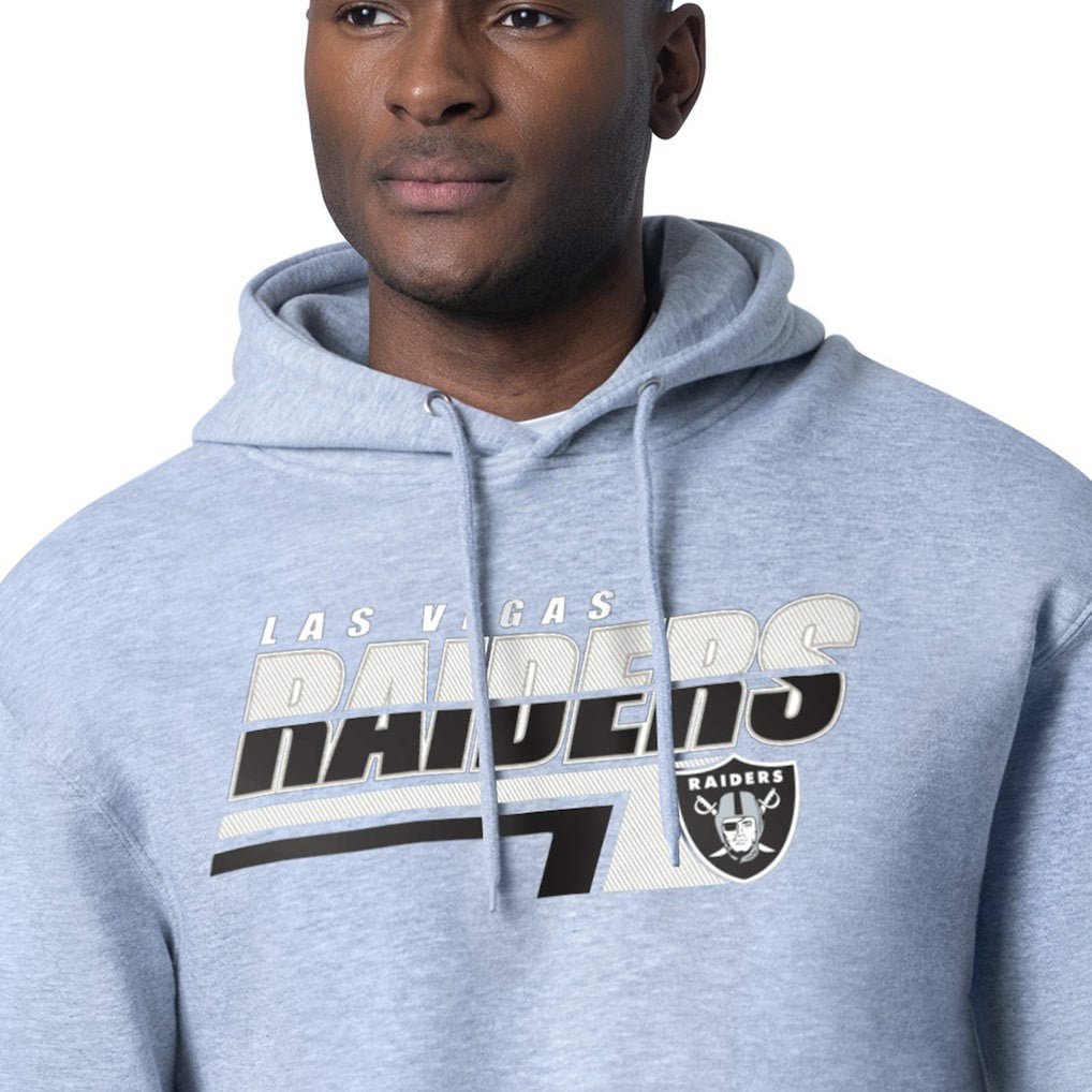 Las Vegas Raiders Starter Logo Push Graphic Hoodie - Heather Gray - NFL
