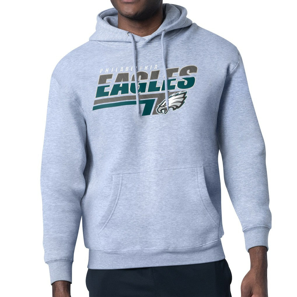 Philadelphia Eagles Starter Logo Push Graphic Hoodie - Heather Gray - NFL