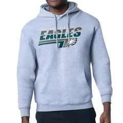 Philadelphia Eagles Starter Logo Push Graphic Hoodie - Heather Gray - NFL
