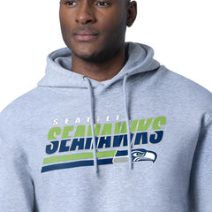 Seattle Seahawks Starter Logo Push Graphic Hoodie - Heather Gray - NFL