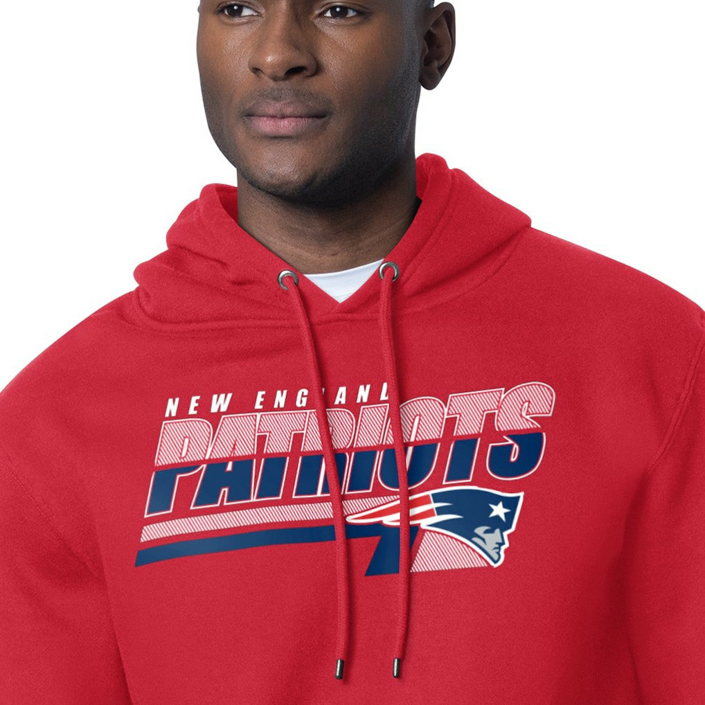 New England Patriots Starter Logo Push Graphic Hoodie - Red - NFL