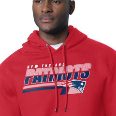 New England Patriots Starter Logo Push Graphic Hoodie - Red - NFL