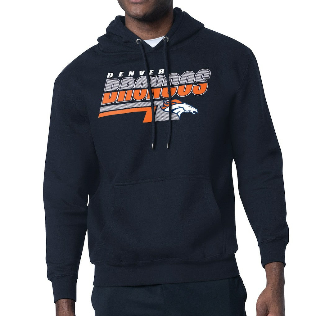 Denver Broncos Starter Logo Push Graphic Hoodie - Navy - NFL