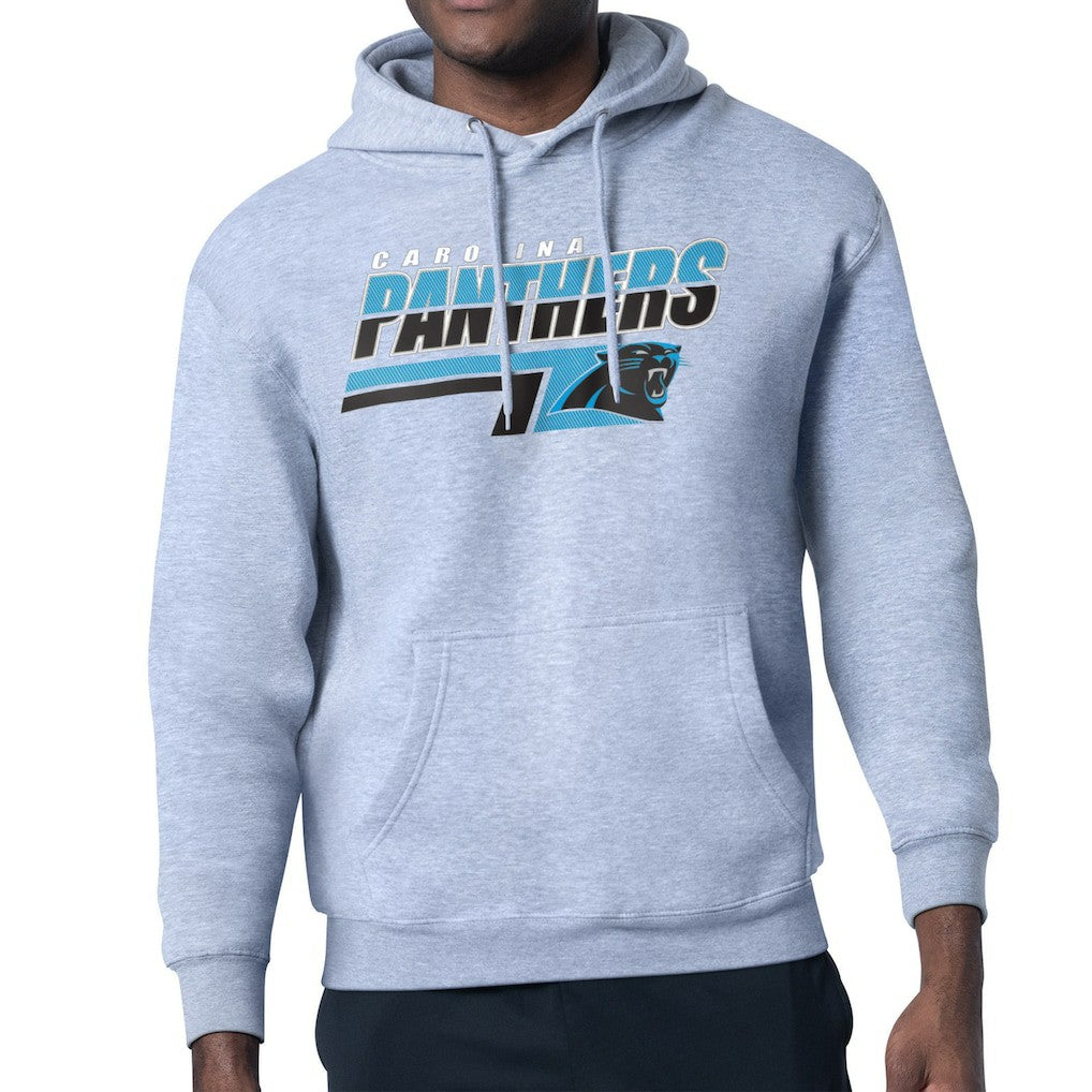 Carolina Panthers Starter Logo Push Graphic Hoodie - Heather Gray - NFL