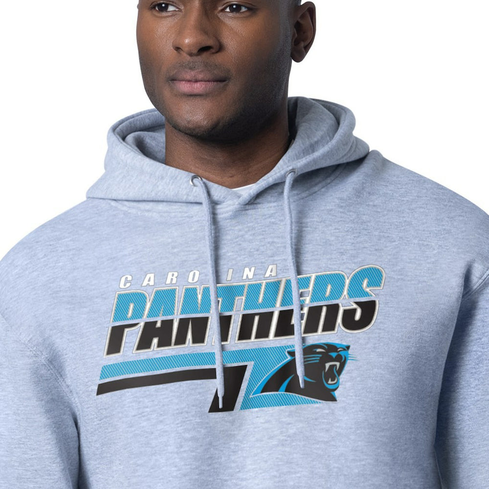 Carolina Panthers Starter Logo Push Graphic Hoodie - Heather Gray - NFL