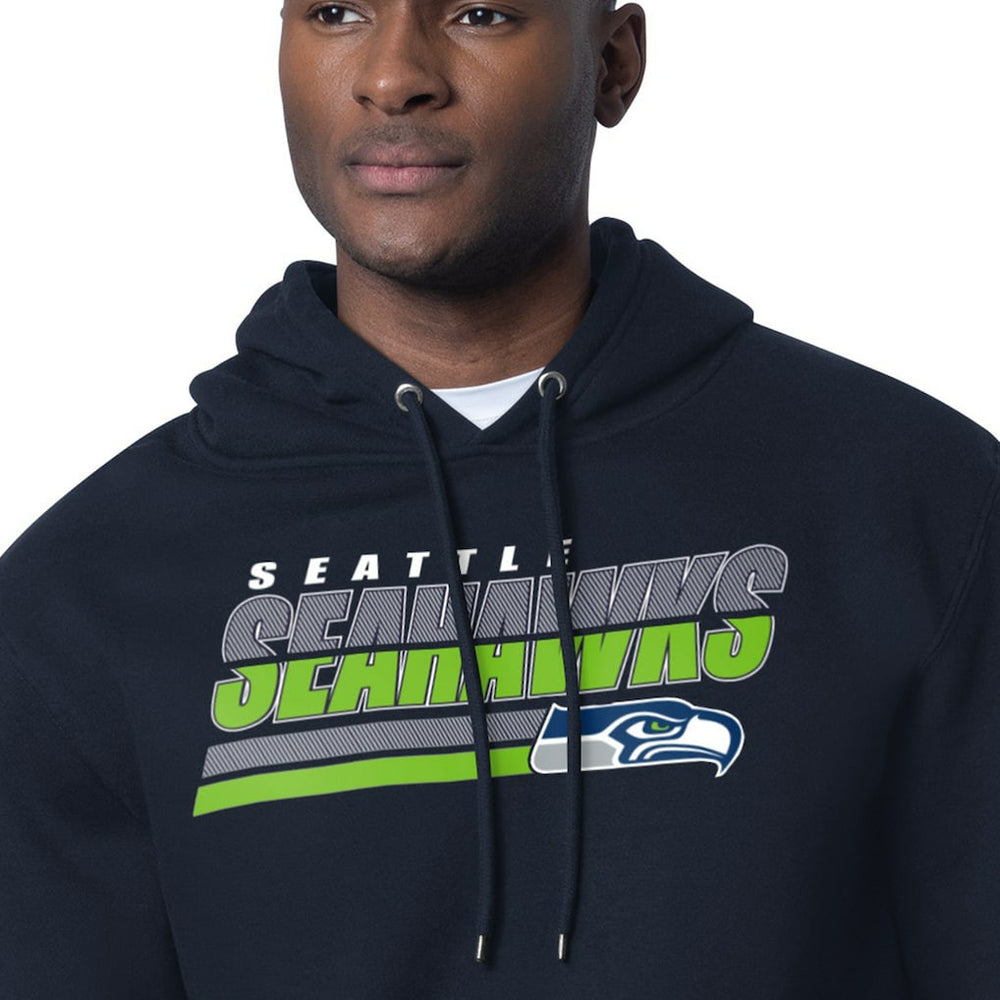 Seattle Seahawks Starter Logo Push Graphic Hoodie - College Navy - NFL