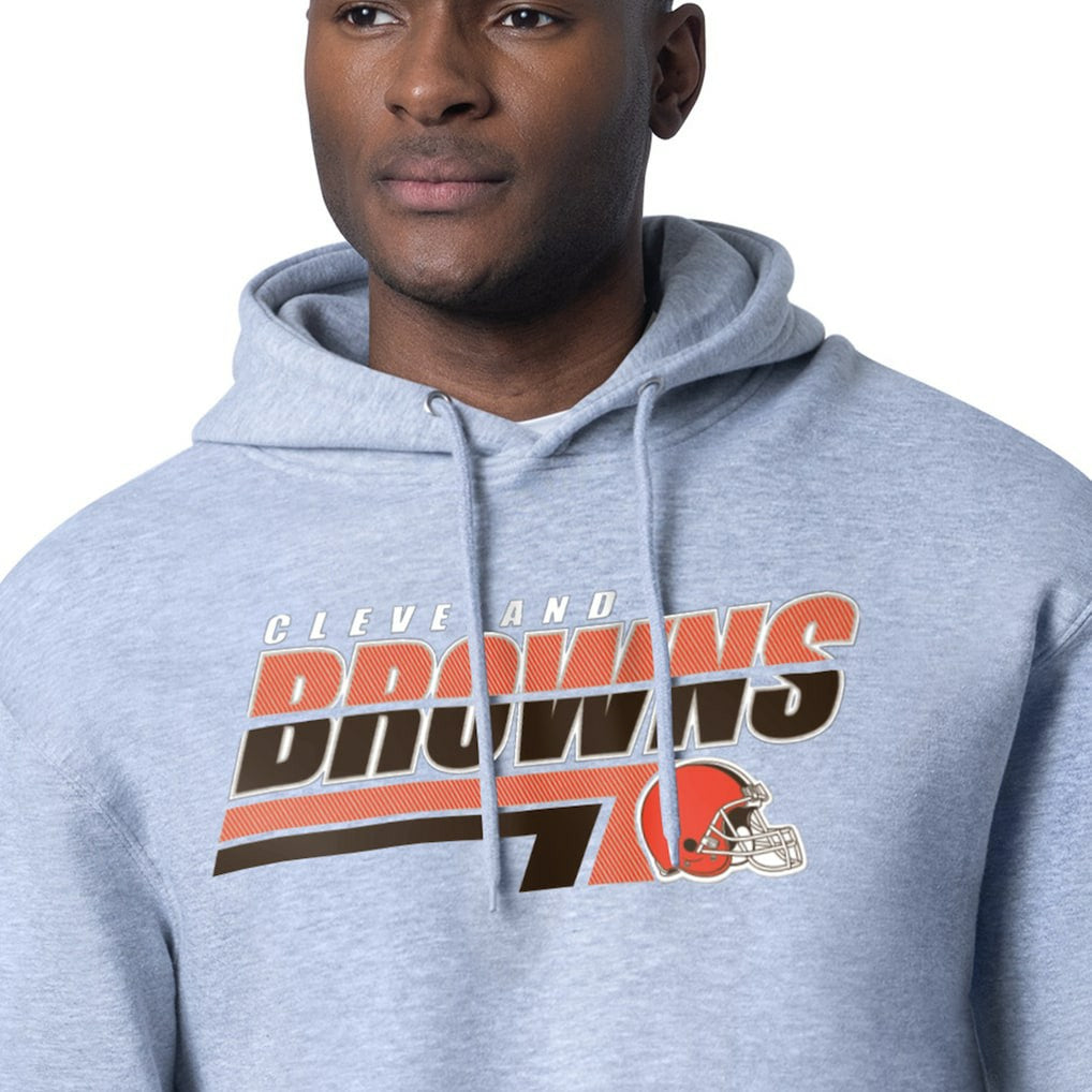 Cleveland Browns Starter Logo Push Graphic Hoodie - Heather Gray - NFL
