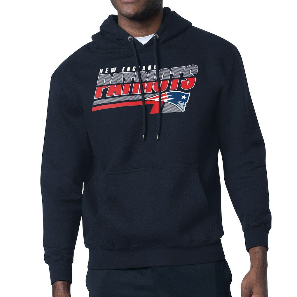 New England Patriots Starter Logo Push Graphic Hoodie - Navy - NFL