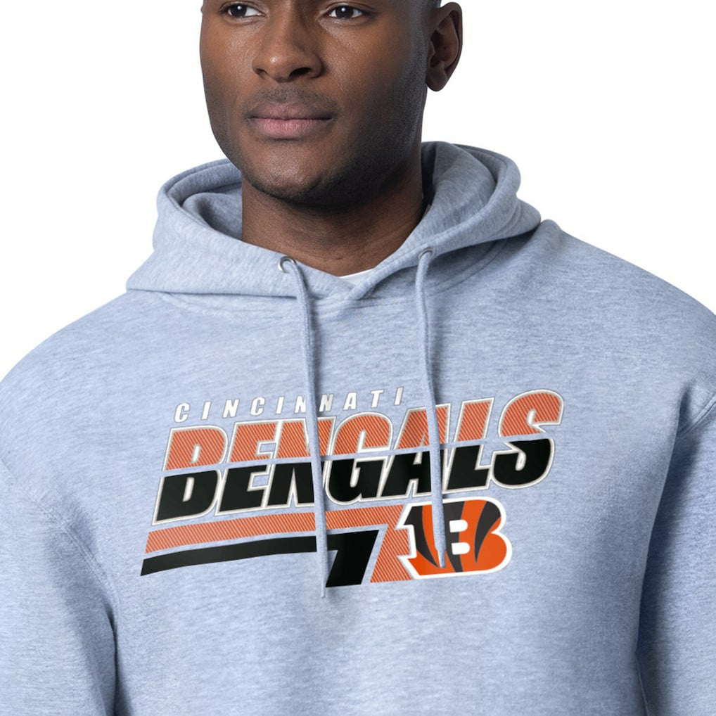 Cincinnati Bengals Starter Logo Push Graphic Hoodie - Heather Gray - NFL