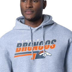 Denver Broncos Starter Logo Push Graphic Hoodie - Gray - NFL
