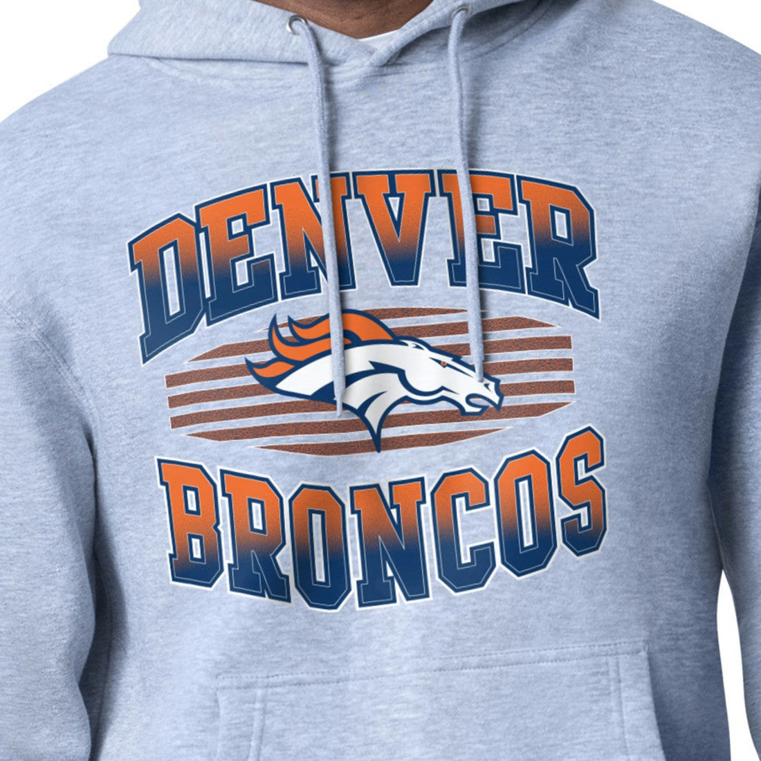 Denver Broncos Starter Team Grit Graphic Hoodie - Heather Gray - NFL