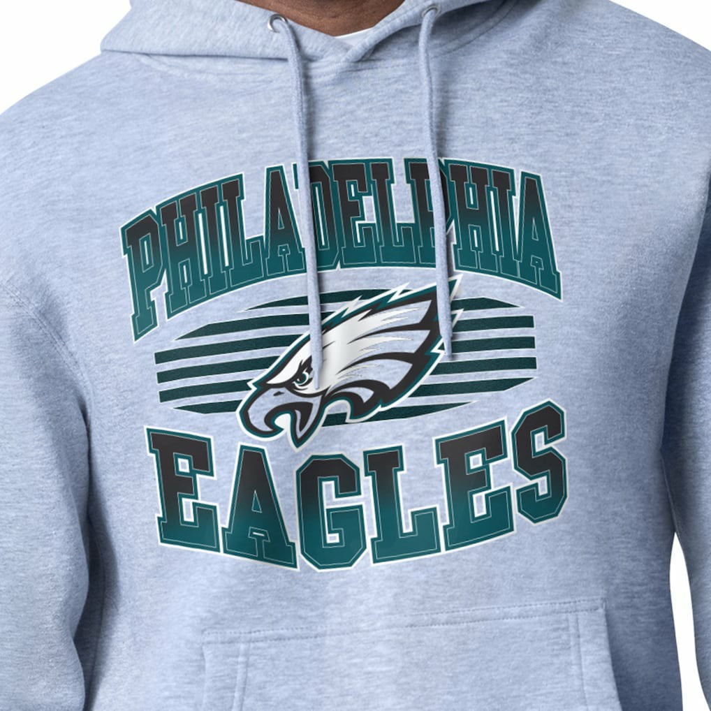 Philadelphia Eagles Starter Team Grit Graphic Hoodie - Heather Gray - NFL
