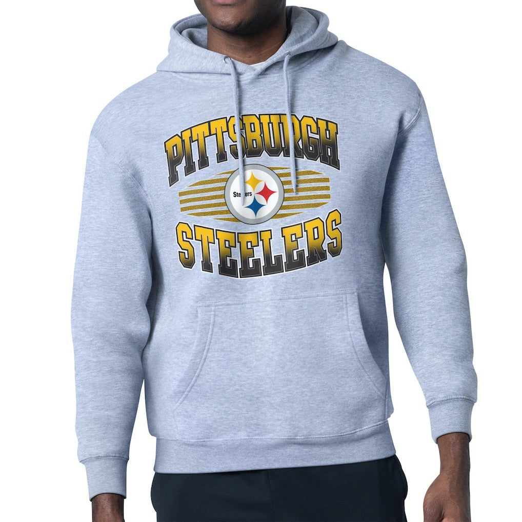 Pittsburgh Steelers Starter Team Grit Graphic Hoodie - Heather Gray - NFL