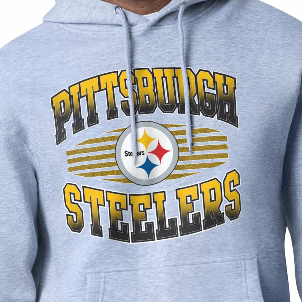 Pittsburgh Steelers Starter Team Grit Graphic Hoodie - Heather Gray - NFL