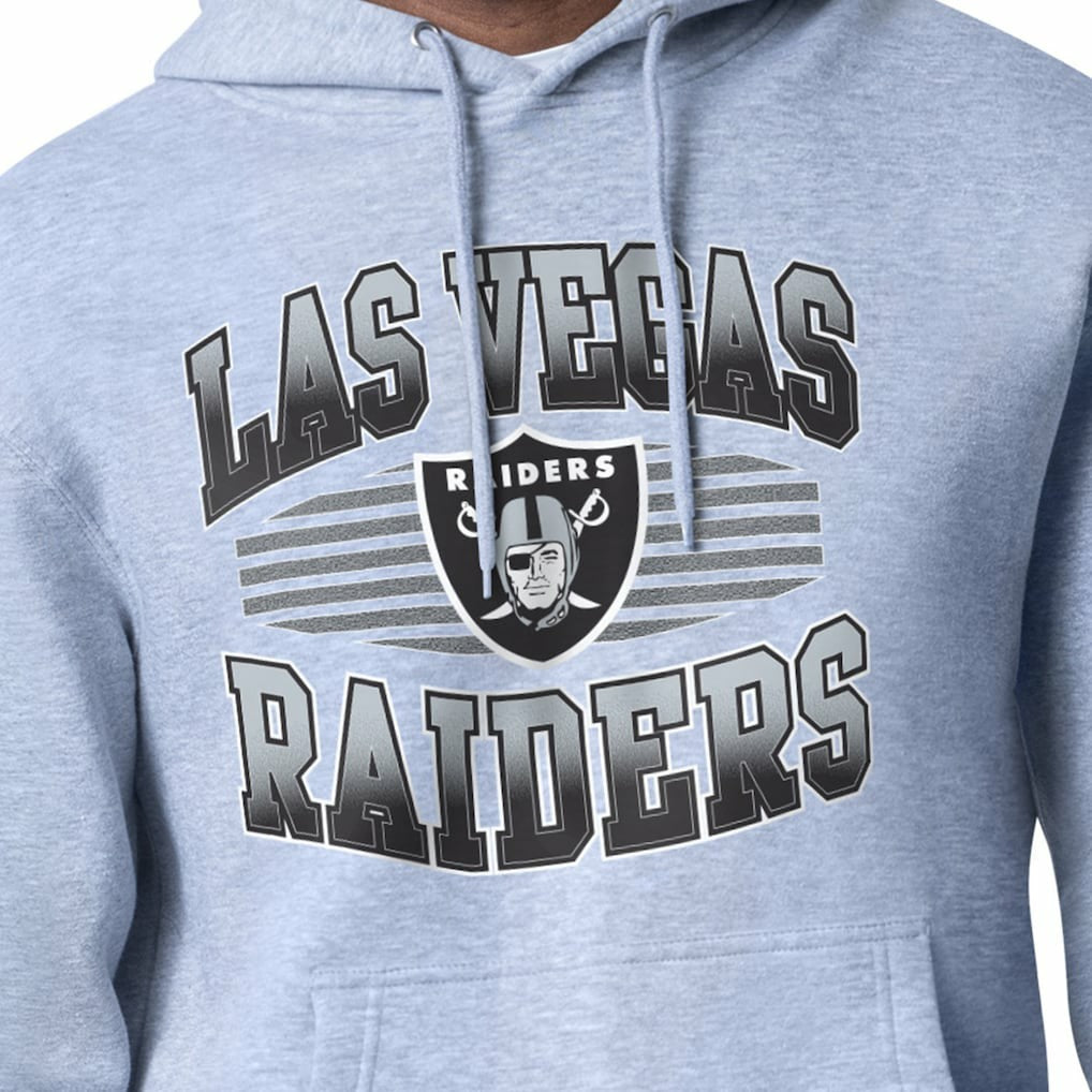 Las Vegas Raiders Starter Team Grit Graphic Hoodie - Heather Gray - NFL