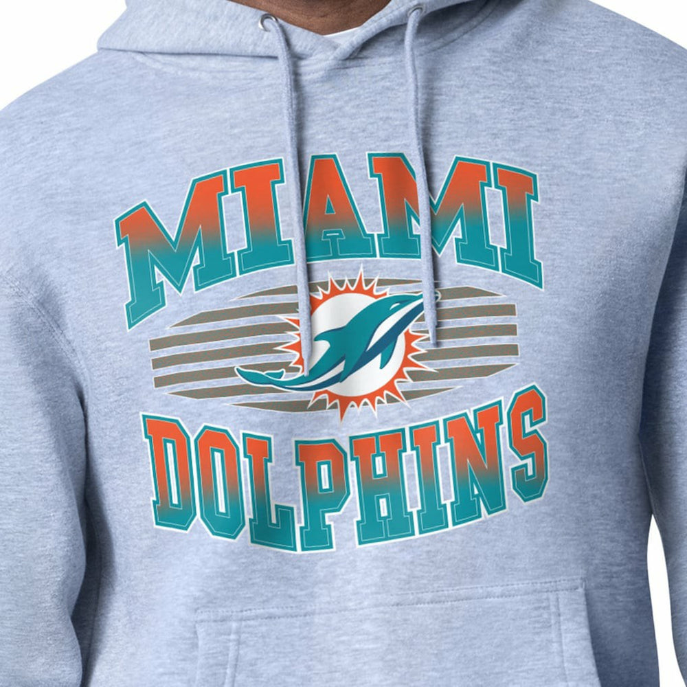 Miami Dolphins Starter Team Grit Graphic Hoodie - Heather Gray - NFL