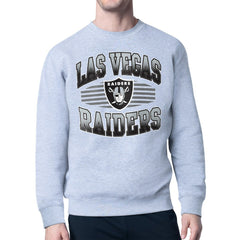 Las Vegas Raiders Starter Team Grit Graphic Fleece Pullover Sweatshirt - Heather Gray - NFL
